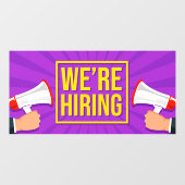 採用中！紫黄色鮮やかなカラー ウィンドウサイン (シート)