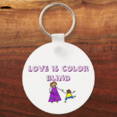 採用写真2、愛は色盲 キーホルダー (正面)