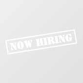 採用募集中 シンプルな斜めのプロフェッショナルなビジネス ウィンドウサイン (シート)