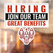 採用募集中!チームに参加しよう 充実した福利厚生 オーダーメイド ウィンドウサイン (シート2)