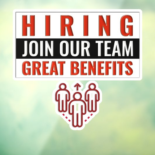 採用募集中!チームに参加しよう 充実した福利厚生 オーダーメイド ウィンドウサイン (シート3)