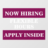 採用募集中!事業所・店舗向けスタッフ募集窓用シール ウィンドウサイン (シート)