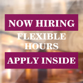 採用募集中!事業所・店舗向けスタッフ募集窓用シール ウィンドウサイン (シート2)