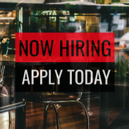 採用募集中 本日応募受付中 シンプル プロフェッショナル ビジネス ウィンドウサイン