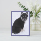 採用可能な子犬はがき#4 ポストカード (スタンド正面)