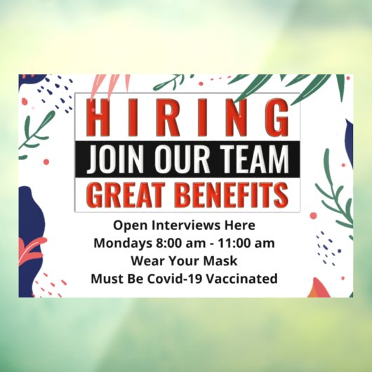 採用情報 チームに参加しよう 求人中 オーダーメイド ウィンドウサイン (シート3)