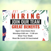 採用情報 当社へようこそ 求人中 オリジナル ウィンドウサイン (シート3)