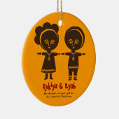 採用愛兄弟姉妹の写真のオーナメント セラミックオーナメント (右)
