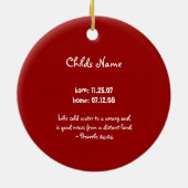 採用愛女の子のオーナメント セラミックオーナメント (裏面)