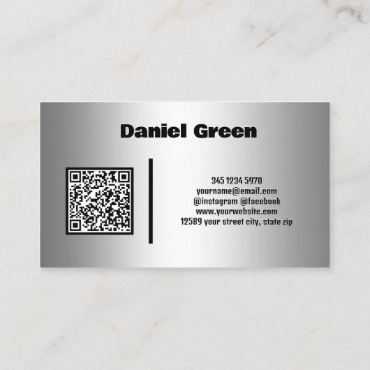 採用担当者カスタムQR名刺 名刺 (裏面)