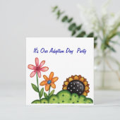 採用日のパーティの招待状 招待状 (スタンド正面)