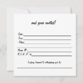 採用日のパーティの招待状 招待状 (裏面)