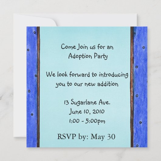 採用日のパーティの招待状 招待状 (裏面)