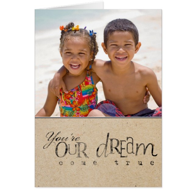 採用日の発表の写真の挨拶状 (正面)