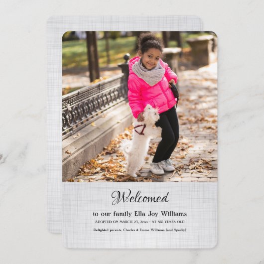 採用案内と写真 招待状 (正面/裏面)