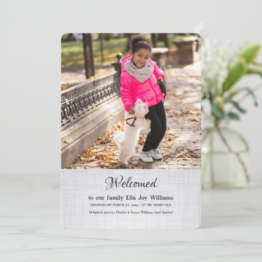 採用案内と写真 招待状 (スタンド正面)