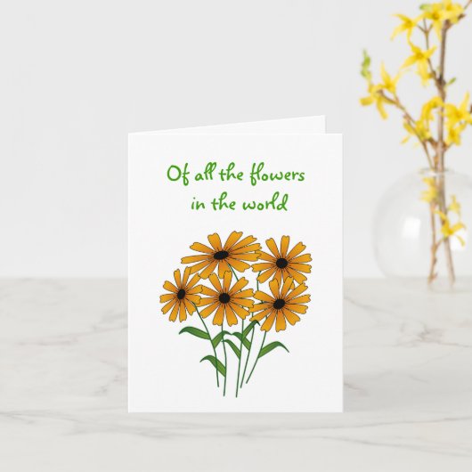 採用母カード カード (黄色い花)