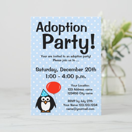 採用発表パーティの招待状 招待状 (スタンド正面)