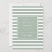 採用発表Sage GreenとWhiteのストライプ 案内状 (裏面)