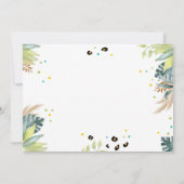 採用証明書サファリパーティー動物誕生日 招待状 (裏面)