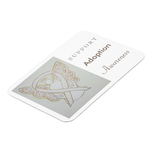 採用認識度ホワイトリボンエンジェルマグネット マグネット (左側)