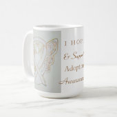 採用認識度ホワイトリボンエンジェルマグ コーヒーマグカップ (正面左)