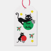 採用：このクリスマスにボールを持っている！ ギフトタグ (裏面)