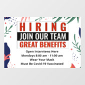 採用 チームに参加しよう 求人 オーダーメイド ウィンドウサイン (シート)