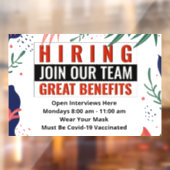 採用 チームに参加しよう 求人 オーダーメイド ウィンドウサイン (シート2)