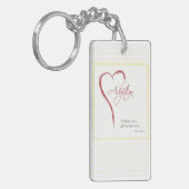 採用、宗教的、黄色のドット キーホルダー (正面左)