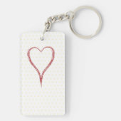 採用、宗教的、黄色のドット キーホルダー (裏面)