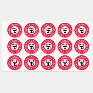 採用、救助、フォスター |かわいい黒猫 ラベル