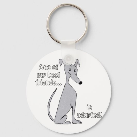 採用～青 キーホルダー (正面)