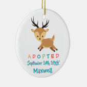 採用 – 鹿カスタマイズの養子縁組 セラミックオーナメント (右)
