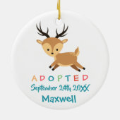採用 – 鹿カスタマイズの養子縁組 セラミックオーナメント (裏面)
