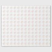 採用、黄色いドット付き赤いハート ラッピングペーパー (フラット)