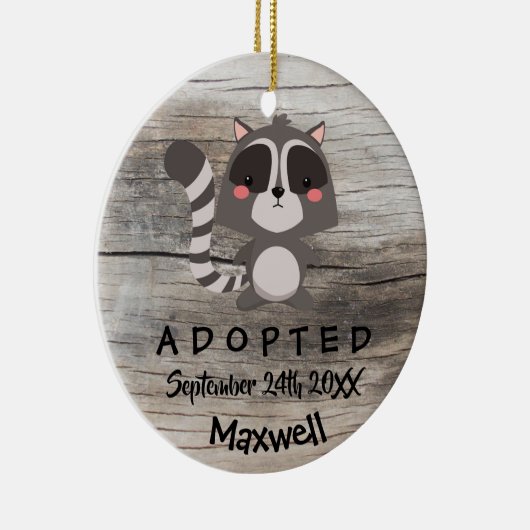 採用 – Raccoonカスタマイズ採用ギフト セラミックオーナメント (右)