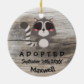 採用 – Raccoonカスタマイズ採用ギフト セラミックオーナメント (裏面)