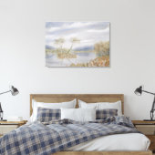 採石木島の水彩風景 キャンバスプリント (インサイチュ (寝室))