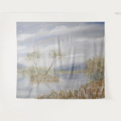 採石木島の水彩風景 タペストリー (正面(横))