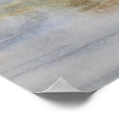 採石木島の水彩風景 ポスター (角)