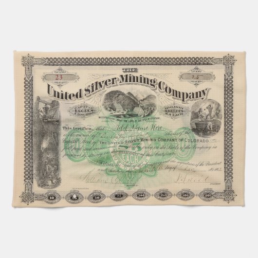 採鉱パーソナライズされた用キッチンタオル キッチンタオル (横)