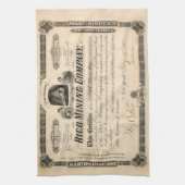 採鉱パーソナライズされた用キッチンタオル キッチンタオル (縦)