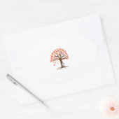 採集シロップ 楕円形シール (封筒)