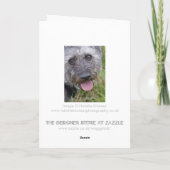 探しおもしろい犬グリーティングカード カード (裏面)