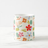 探しカッコいい抽象芸術フローラルパターンデザイン コーヒーマグカップ (中央)