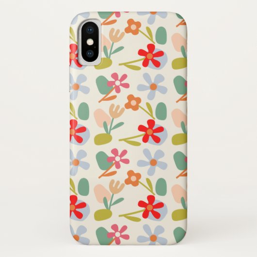 探しカッコいい抽象芸術フローラルパターンデザイン Case-Mate iPhoneケース (裏面)