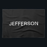 探しモダンるはっきりした白黒文字 キッチンタオル<br><div class="desc">モダン&カスタマイズ可能で自由に編集！</div>