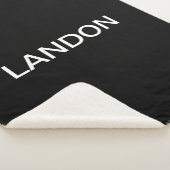 探しモダンるはっきりした白黒文字 シェルパブランケット (3/4)