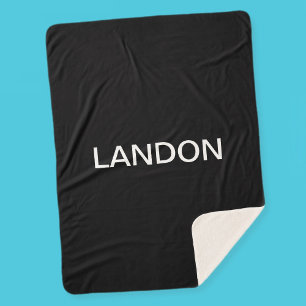 探しモダンるはっきりした白黒文字 シェルパブランケット